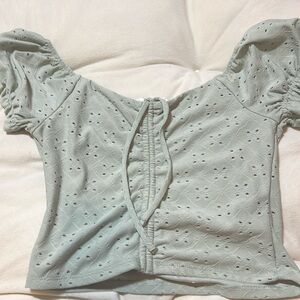 cute green top brand (pink rose)